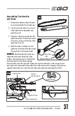 Предварительный просмотр 37 страницы EGO Power+ CS1600 Operator'S Manual