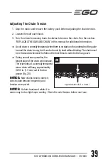 Предварительный просмотр 39 страницы EGO Power+ CS1600 Operator'S Manual