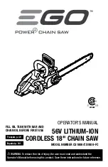EGO Power+ CS1800 Operator'S Manual preview