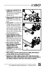 Preview for 15 page of EGO Power+ CS1800 Operator'S Manual