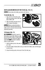 Предварительный просмотр 25 страницы EGO Power+ CS1800 Operator'S Manual