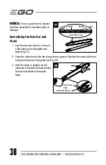 Предварительный просмотр 38 страницы EGO Power+ CS1800 Operator'S Manual