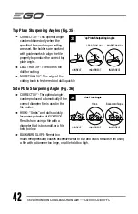Preview for 42 page of EGO Power+ CS1800 Operator'S Manual