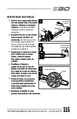 Предварительный просмотр 115 страницы EGO Power+ CS1800 Operator'S Manual