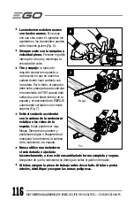 Предварительный просмотр 116 страницы EGO Power+ CS1800 Operator'S Manual