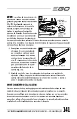 Preview for 141 page of EGO Power+ CS1800 Operator'S Manual