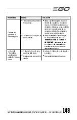 Preview for 149 page of EGO Power+ CS1800 Operator'S Manual