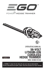 EGO Power+ HT2400 Operating Manual предпросмотр