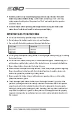 Preview for 12 page of EGO Power+ HT2400 Operating Manual