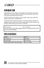 Предварительный просмотр 14 страницы EGO Power+ HT2400 Operating Manual