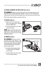 Preview for 19 page of EGO Power+ HT2400 Operating Manual