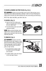 Предварительный просмотр 19 страницы EGO Power+ HT2400 Operating Manual