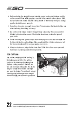Preview for 22 page of EGO Power+ HT2400 Operating Manual