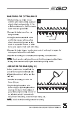 Предварительный просмотр 25 страницы EGO Power+ HT2400 Operating Manual