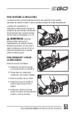 Предварительный просмотр 51 страницы EGO Power+ HT2400 Operating Manual