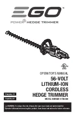 Предварительный просмотр 1 страницы EGO Power+ HTX6500 Operator'S Manual