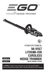 Preview for 1 page of EGO Power+ HTX6500 Operator'S Manual