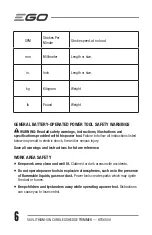 Preview for 6 page of EGO Power+ HTX6500 Operator'S Manual