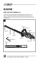 Предварительный просмотр 14 страницы EGO Power+ HTX6500 Operator'S Manual