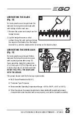 Preview for 25 page of EGO Power+ HTX6500 Operator'S Manual