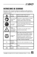 Preview for 65 page of EGO Power+ HTX6500 Operator'S Manual