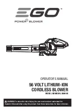 Preview for 1 page of EGO POWER+ LB5800E Operator'S Manual