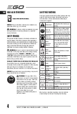 Preview for 4 page of EGO POWER+ LB5800E Operator'S Manual