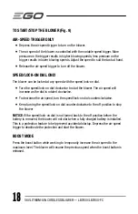Preview for 18 page of EGO Power+ LB7650 Operator'S Manual