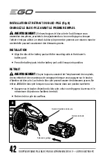 Preview for 42 page of EGO Power+ LB7650 Operator'S Manual