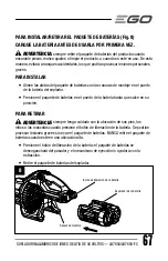 Preview for 67 page of EGO Power+ LB7650 Operator'S Manual