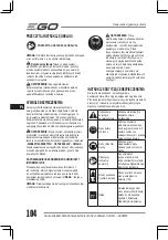 Preview for 104 page of EGO POWER + LBX6000 Operator'S Manual