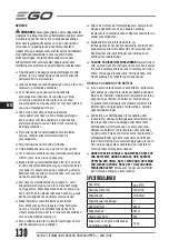 Предварительный просмотр 130 страницы EGO Power+ LM1700E Operator'S Manual