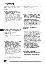 Предварительный просмотр 142 страницы EGO Power+ LM1700E Operator'S Manual