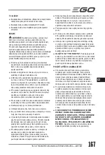 Предварительный просмотр 167 страницы EGO Power+ LM1700E Operator'S Manual