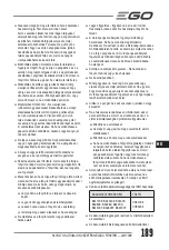 Предварительный просмотр 189 страницы EGO Power+ LM1700E Operator'S Manual