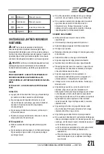 Предварительный просмотр 271 страницы EGO Power+ LM1700E Operator'S Manual