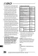 Предварительный просмотр 286 страницы EGO Power+ LM1700E Operator'S Manual