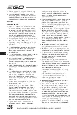 Предварительный просмотр 196 страницы EGO Power+ LM1900E Operator'S Manual