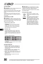 Предварительный просмотр 202 страницы EGO Power+ LM1900E Operator'S Manual