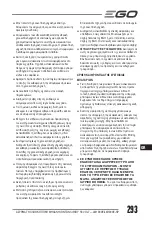 Предварительный просмотр 293 страницы EGO Power+ LM1900E Operator'S Manual