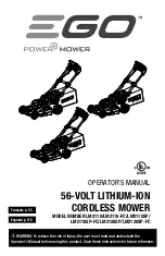 Preview for 1 page of EGO POWER+ LM2110 Operator'S Manual
