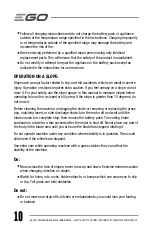 Предварительный просмотр 10 страницы EGO POWER+ LM2110 Operator'S Manual