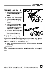 Preview for 43 page of EGO POWER+ LM2110 Operator'S Manual