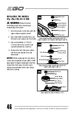 Предварительный просмотр 46 страницы EGO POWER+ LM2110 Operator'S Manual