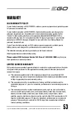 Предварительный просмотр 53 страницы EGO POWER+ LM2110 Operator'S Manual