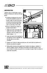 Предварительный просмотр 102 страницы EGO POWER+ LM2110 Operator'S Manual