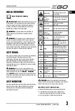 Preview for 3 page of EGO POWER NEXUS ESCAPE PAD1500E-D Operator'S Manual