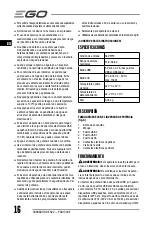Preview for 16 page of EGO POWER NEXUS ESCAPE PAD1500E-D Operator'S Manual