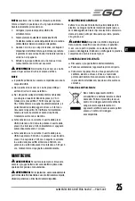 Preview for 25 page of EGO POWER NEXUS ESCAPE PAD1500E-D Operator'S Manual