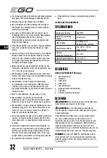 Preview for 32 page of EGO POWER NEXUS ESCAPE PAD1500E-D Operator'S Manual